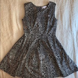 Black and White Sleeveless Dress